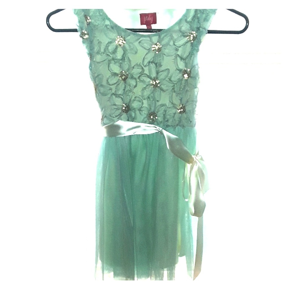 Mint Green Daisy Easter Dress